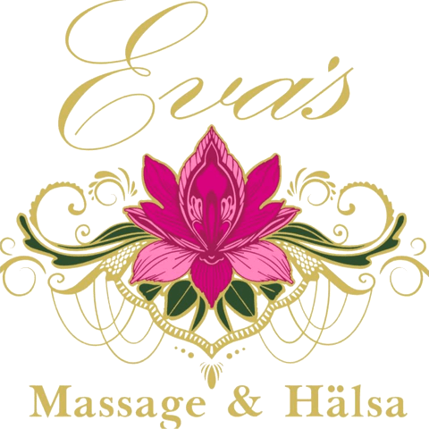 Eva's Massage & Hälsa, logotyp med lotusblomma